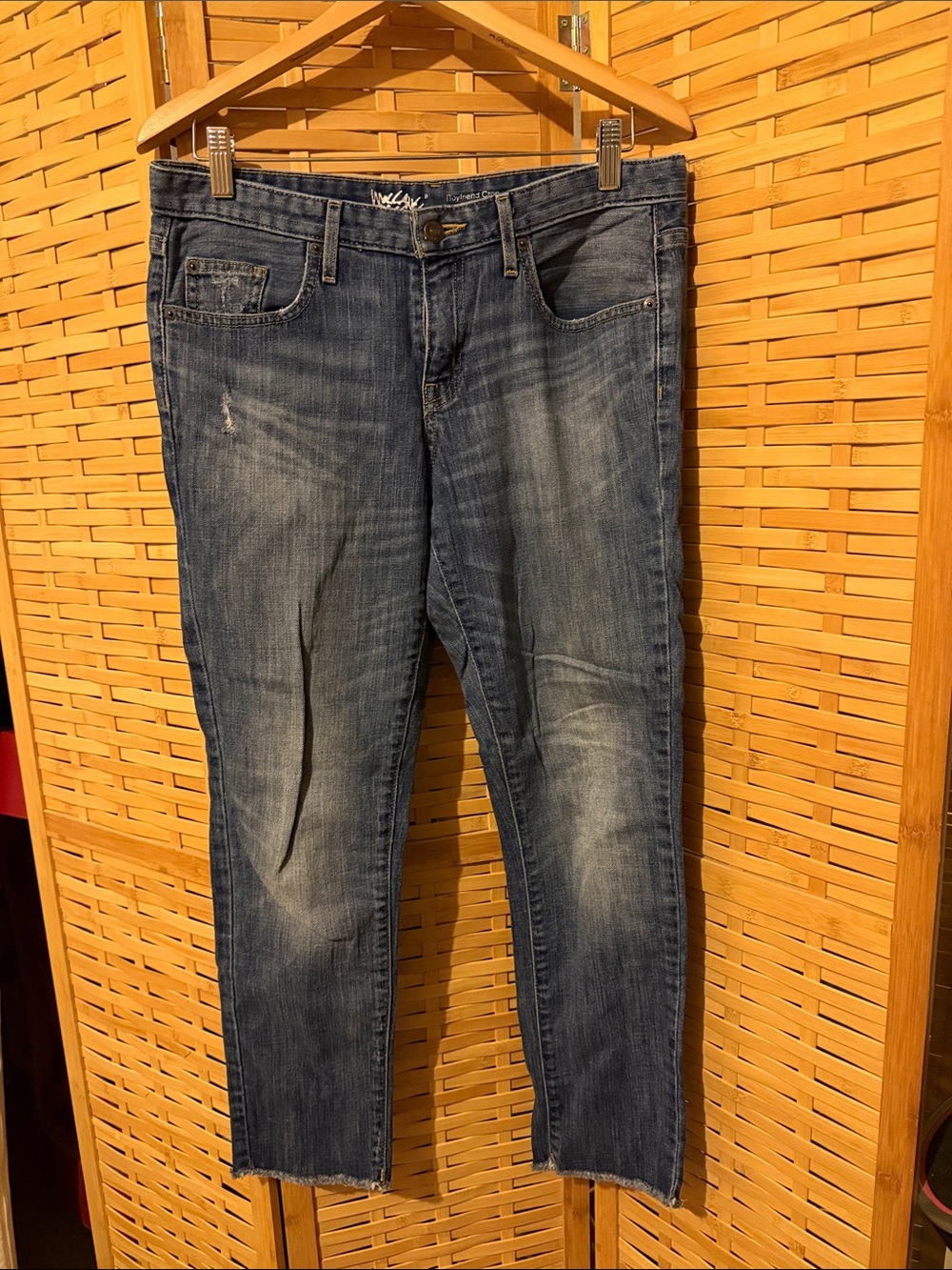 Mossimo Supply Co. Boyfriend Crop Jeans - Dark Blue